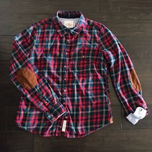 H&M L.O.G.G. red plaid shirt